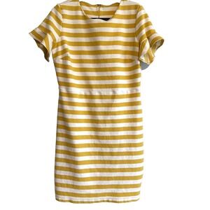 Old Navy Womens Large Striped Shift Midi Dress Feminine Vacation Career Office